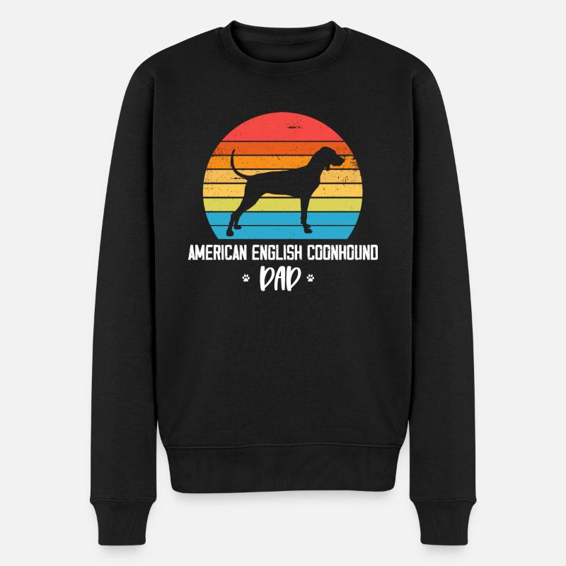 Anglais américain Coonhound - Pull Premium bio Homme - noir