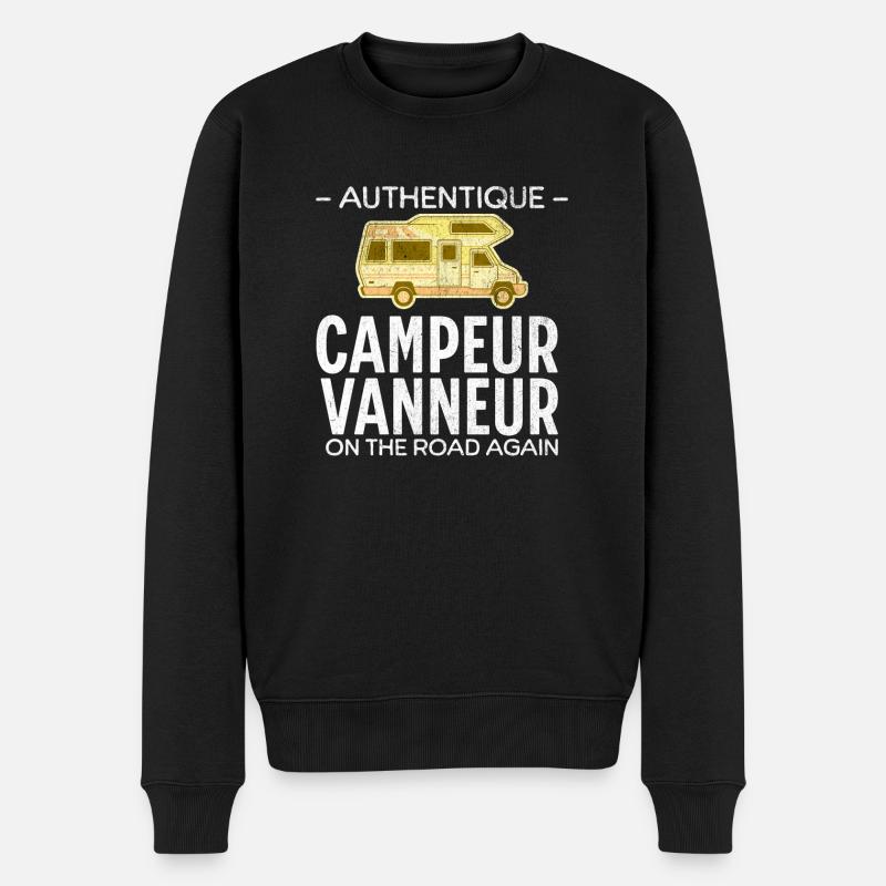 campeur vanneur authentique - Pull Premium bio Homme - noir
