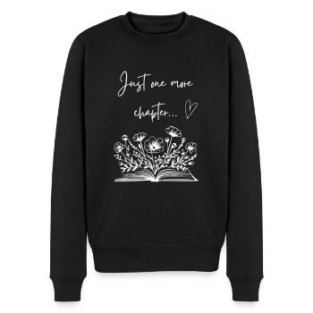 Buch Blumen Spruch Geschenk - Männer Premium Bio Pullover - Schwarz - Vorne - Nico (187cm)