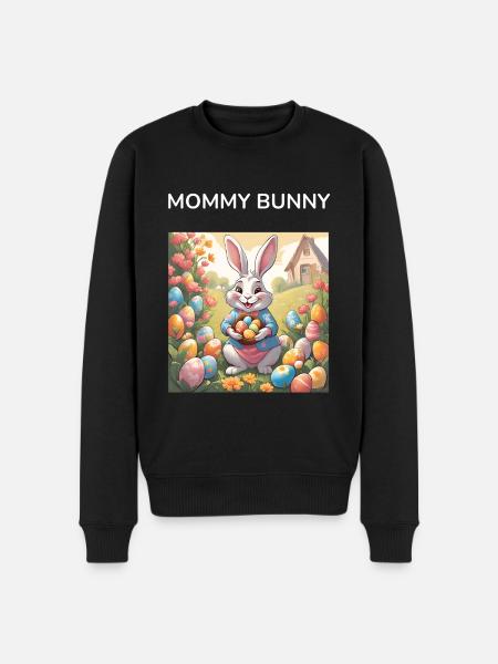 Mom Bunny Easter Egg Gift - Men's Premium Organic Jumper - black