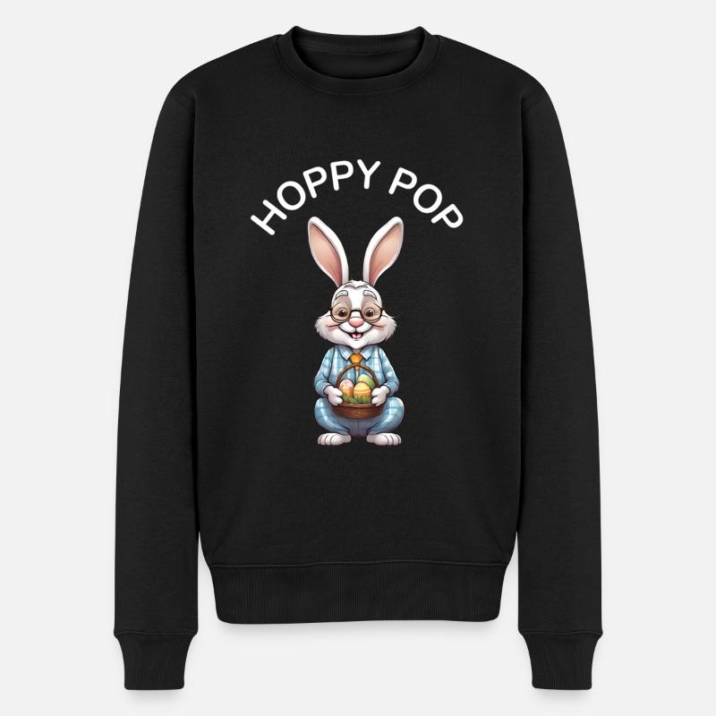Großvater Spruch Ostern Geschenk - Männer Premium Bio Pullover - Schwarz