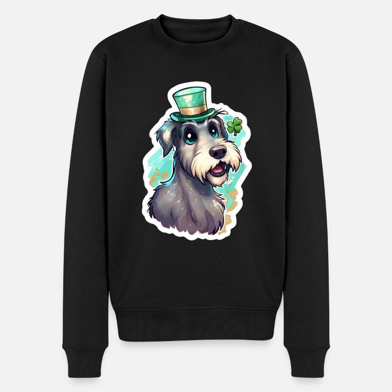 St. Patrick's Day Hund Geschenk - Männer Premium Bio Pullover - Schwarz