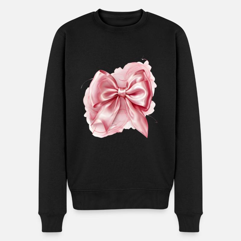 Schleife Seide Knoten Geschenk - Männer Premium Bio Pullover - Schwarz