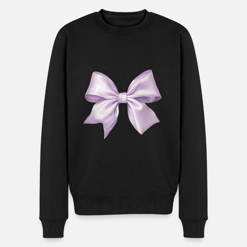 Schleife Glamour Seide Geschenk - Männer Premium Bio Pullover - Schwarz