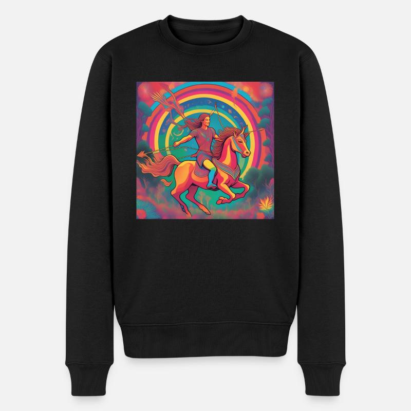 Sagittaire Astrologie Astro Gift - Pull Premium bio Homme - noir