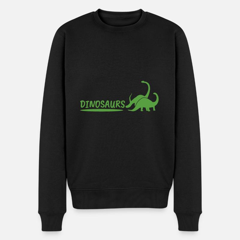 Dinosaurs en vert - dinosaures en vert - Pull Premium bio Homme - noir