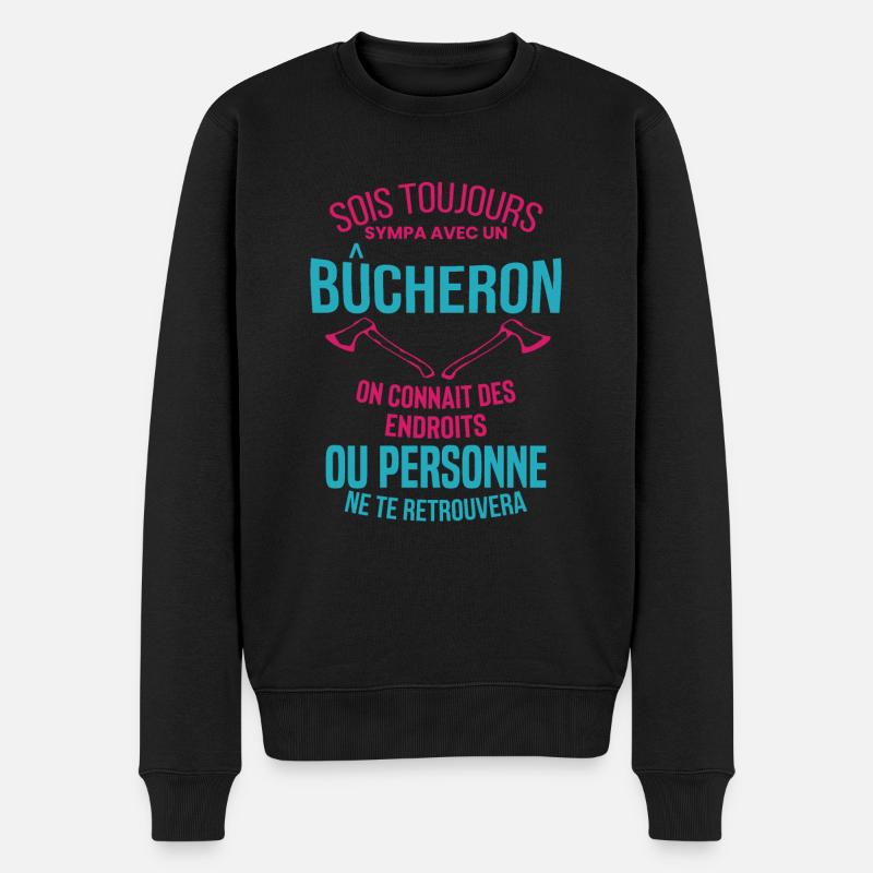 Bucheron Shirt • la hache • Veste Bucheron - Pull Premium bio Homme - noir