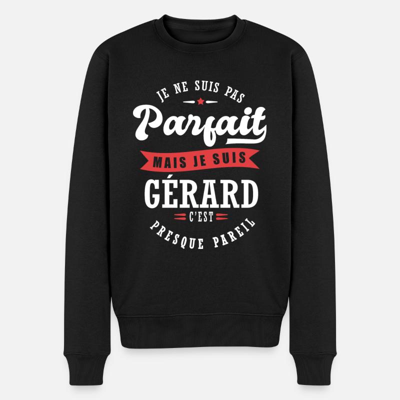 Gérard Parfait Cadeau prenom gerard - Pull Premium bio Homme - noir
