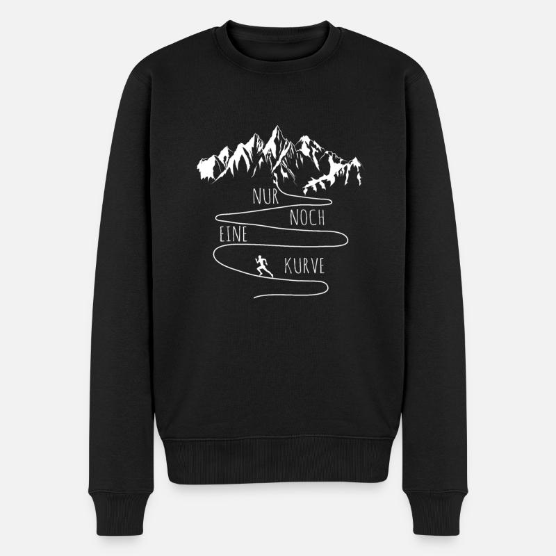 Berglauf Bergsprints Trail Running Joggen Spruch - Männer Premium Bio Pullover - Schwarz