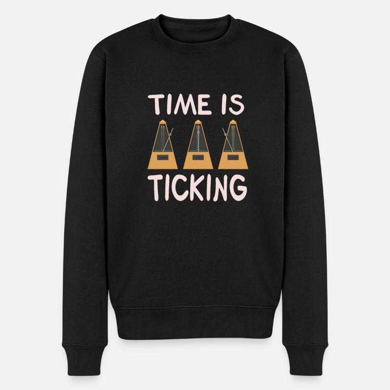 Metronom Drummer Rudiment Percussion Percussionist - Men's Premium Organic Jumper - black