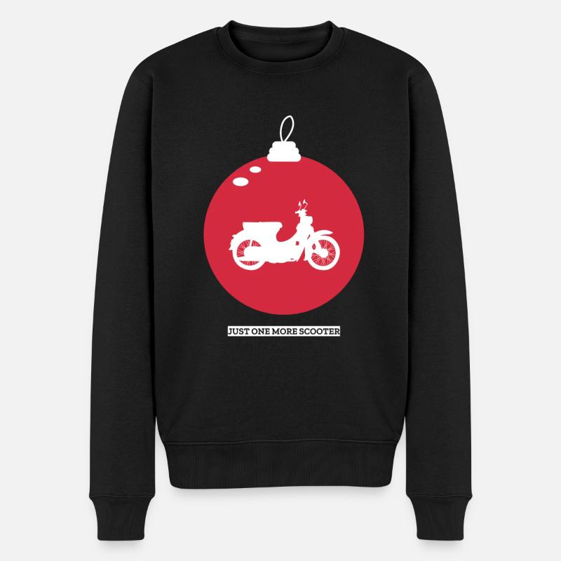 Moped Mofa Mofafahrer Geschenk - Männer Premium Bio Pullover - Schwarz