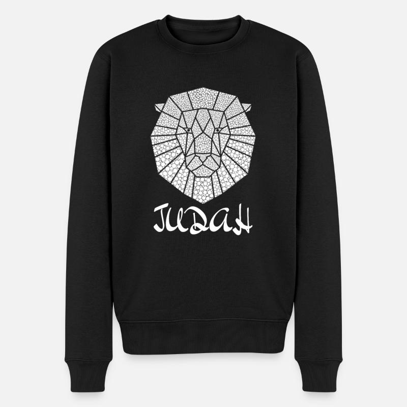 Jewish Tribe Hebrew Israelite Menorah Yah Apparel - Männer Premium Bio Pullover - Schwarz