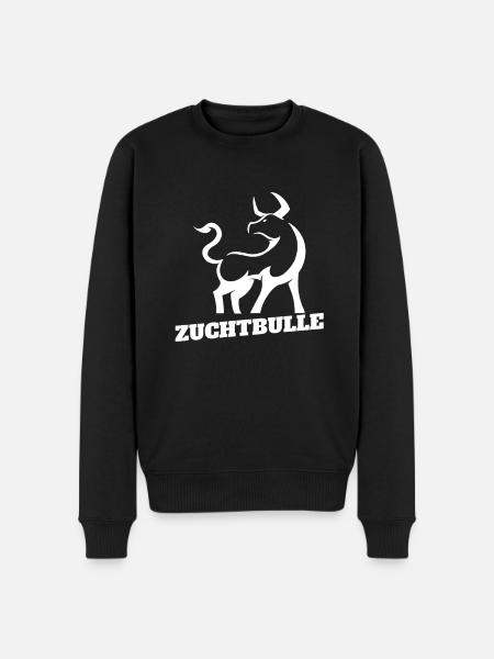 Zuchtbulle Krafttraining Testosteron Geschenk - Männer Premium Bio Pullover - Schwarz