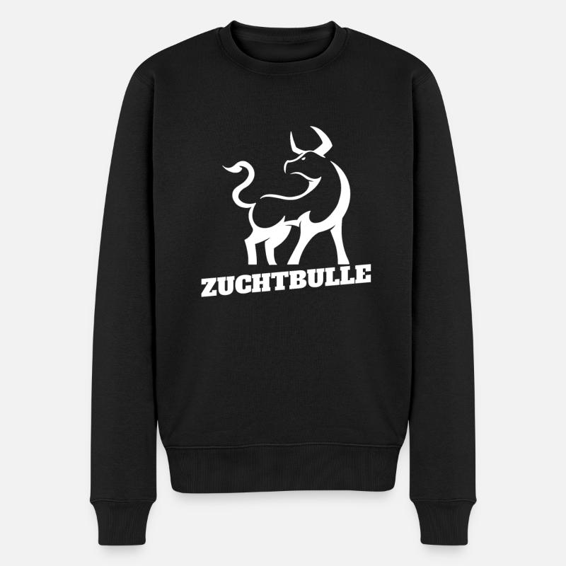 Zuchtbulle Krafttraining Testosteron Geschenk - Männer Premium Bio Pullover - Schwarz