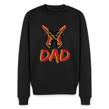 Gunaholic Guns Lover & Pro Gun Laws Shooting Range - Männer Premium Bio Pullover - Schwarz - Vorne - Nico (187cm)