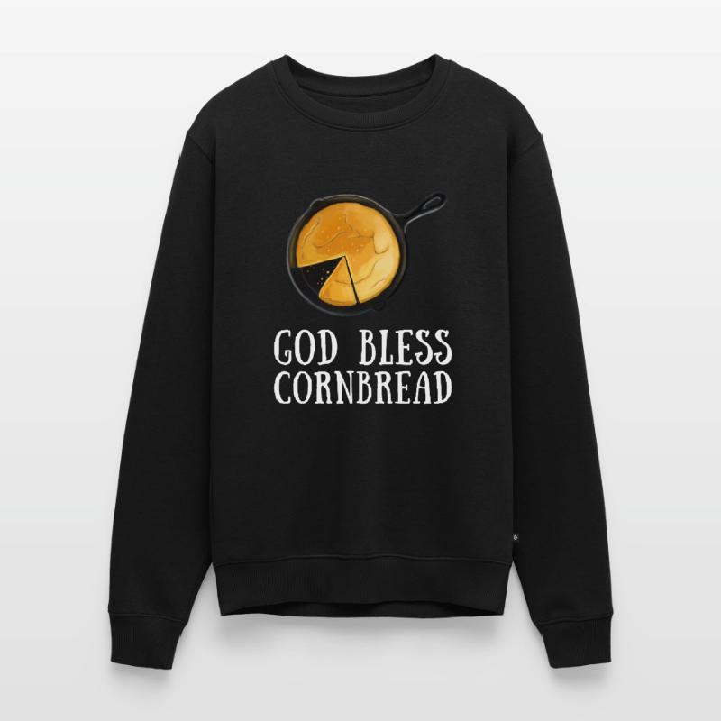 Cornbread Baking Cornmeal Muffins Batter Bread Männer Premium Bio Pullover