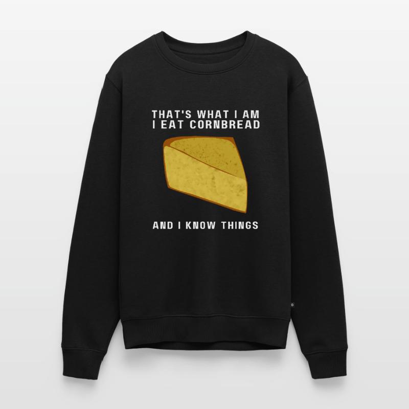 Cornbread Baking Cornmeal Muffins Batter Bread Männer Premium Bio Pullover
