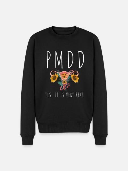 PMDD Awareness Premenstrueel Syndroom Menstruatie - Mannen Premium Bio sweater - zwart