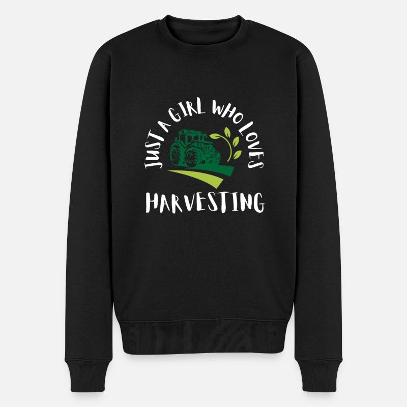 Farming Combine Harvester Driver Agriculture - Männer Premium Bio Pullover - Schwarz