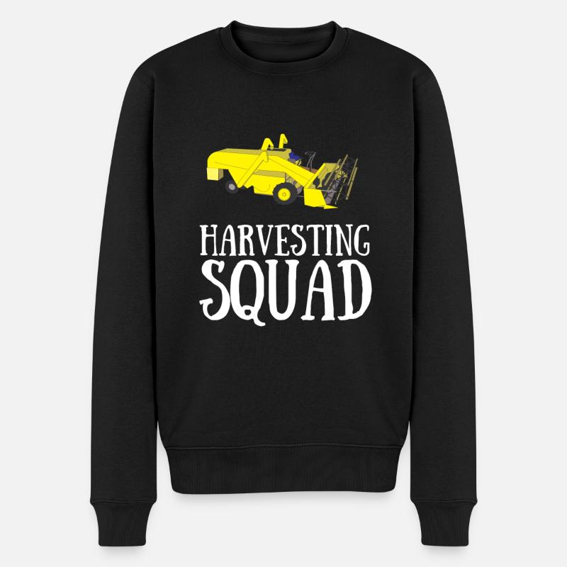 Farming Combine Harvester Driver Agriculture - Männer Premium Bio Pullover - Schwarz