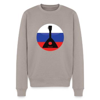 Balalaika Guitare Ukulélé Baglama Folk Russe - Pull Premium bio Homme - taupe - Devant - Nico (187cm)