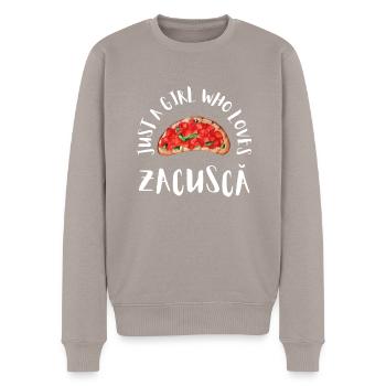 Zacusca Mamaliga Romanian Moldovian Romanian Food - Männer Premium Bio Pullover - Taupe - Vorne - Nico (187cm)