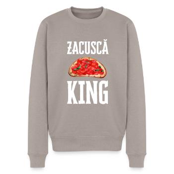 Zacusca Mamaliga Romanian Moldovian Romanian Food - Männer Premium Bio Pullover - Taupe - Vorne - Nico (187cm)