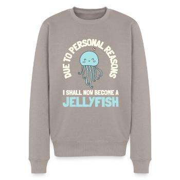 Jelly Fish Medusozoa Marine Biologist Ocean - Männer Premium Bio Pullover - Taupe - Vorne - Nico (187cm)