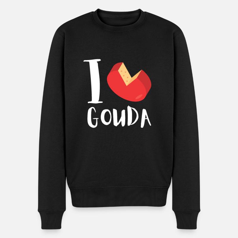 Cheesemonger Cheese Maker Gouda Lover - Männer Premium Bio Pullover - Schwarz