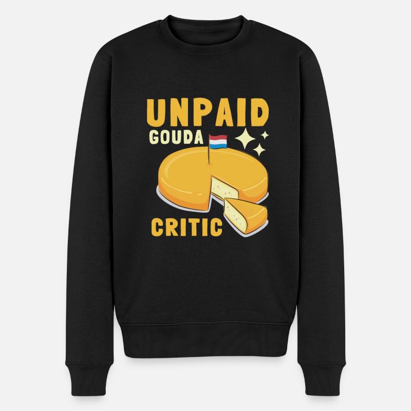 Cheesemonger Cheese Maker Gouda Lover - Männer Premium Bio Pullover - Schwarz