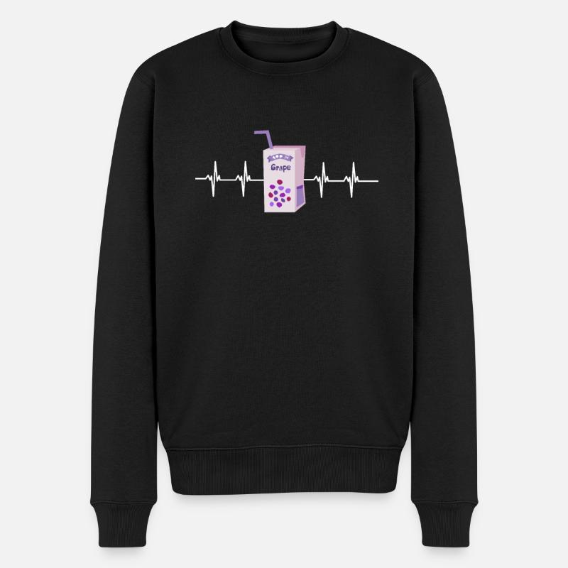 Organic Grape Juice Bottles - Männer Premium Bio Pullover - Schwarz