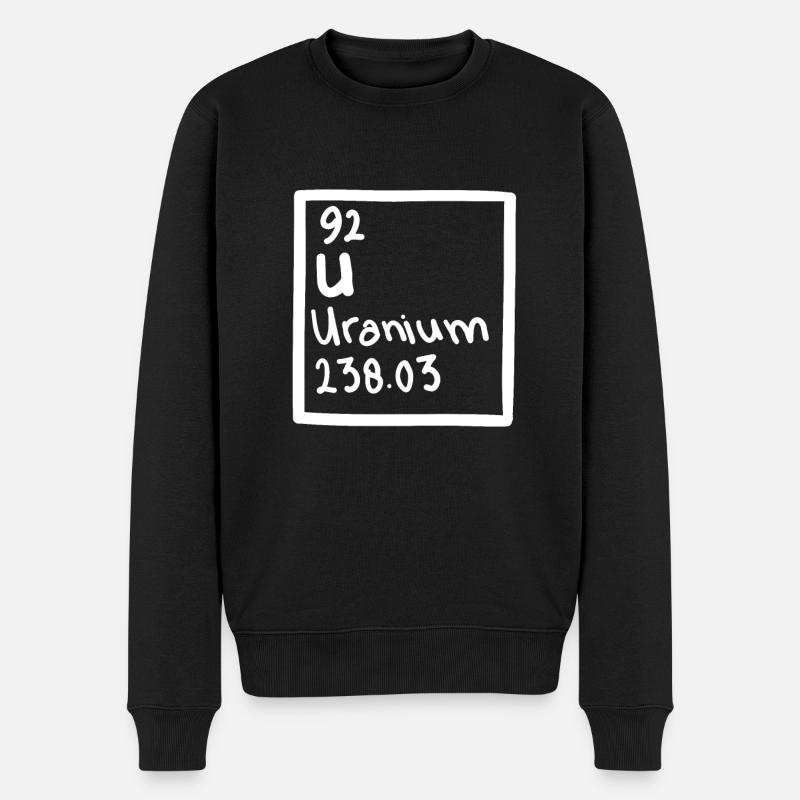 Uranium Fission Nuclear Engineering Theme - Männer Premium Bio Pullover - Schwarz
