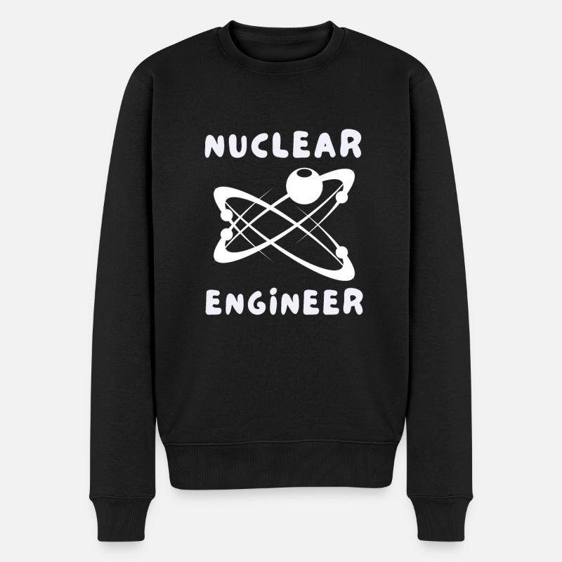 Uranium Fission Nuclear Engineering Theme - Männer Premium Bio Pullover - Schwarz
