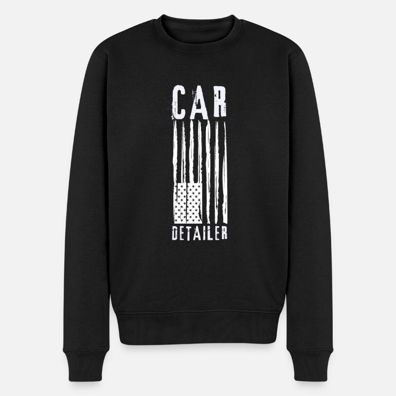 Mobil bil poler voksbehandler interiør bil detaljerer - Økologisk premium-sweatshirt til mænd - sort