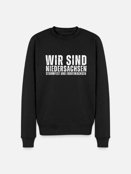 Hanovre, Pompiers De Basse-Saxe Drapeau - Pull Premium bio Homme - noir
