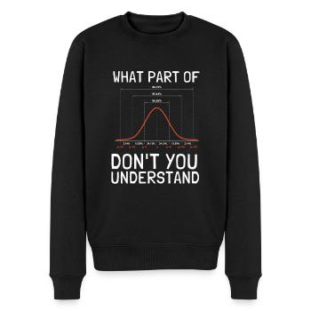 Normal Distribution Statistician Data Scientist - Männer Premium Bio Pullover - Schwarz - Vorne - Nico (187cm)