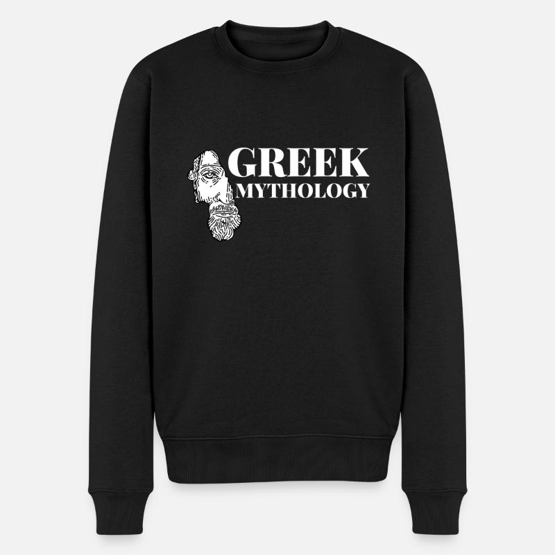 Greek Mythology Gods Ancient Greece - Männer Premium Bio Pullover - Schwarz