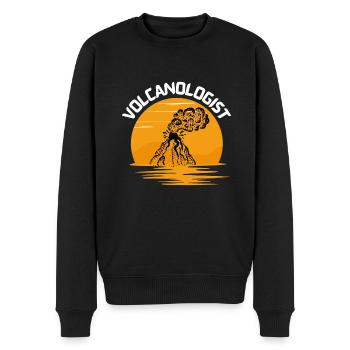 Volcanologists Geologist Magma Volcano - Männer Premium Bio Pullover - Schwarz - Vorne - Nico (187cm)