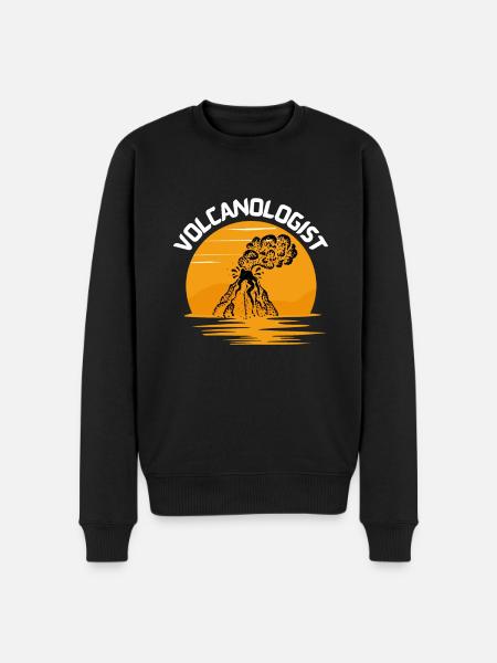 Volcanologists Geologist Magma Volcano - Men's Premium Organic Jumper - black
