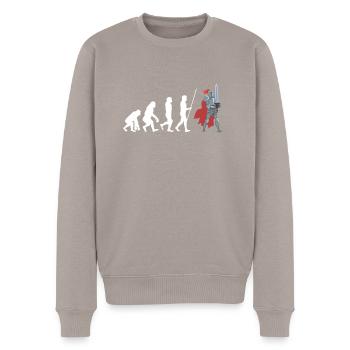 Huzzah Renaissance Festival Ren Faire Knight - Männer Premium Bio Pullover - Taupe - Vorne - Nico (187cm)