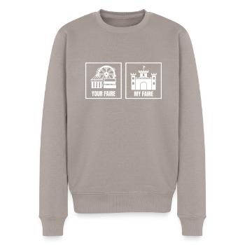 Huzzah Renaissance Festival Ren Faire Knight - Männer Premium Bio Pullover - Taupe - Vorne - Nico (187cm)