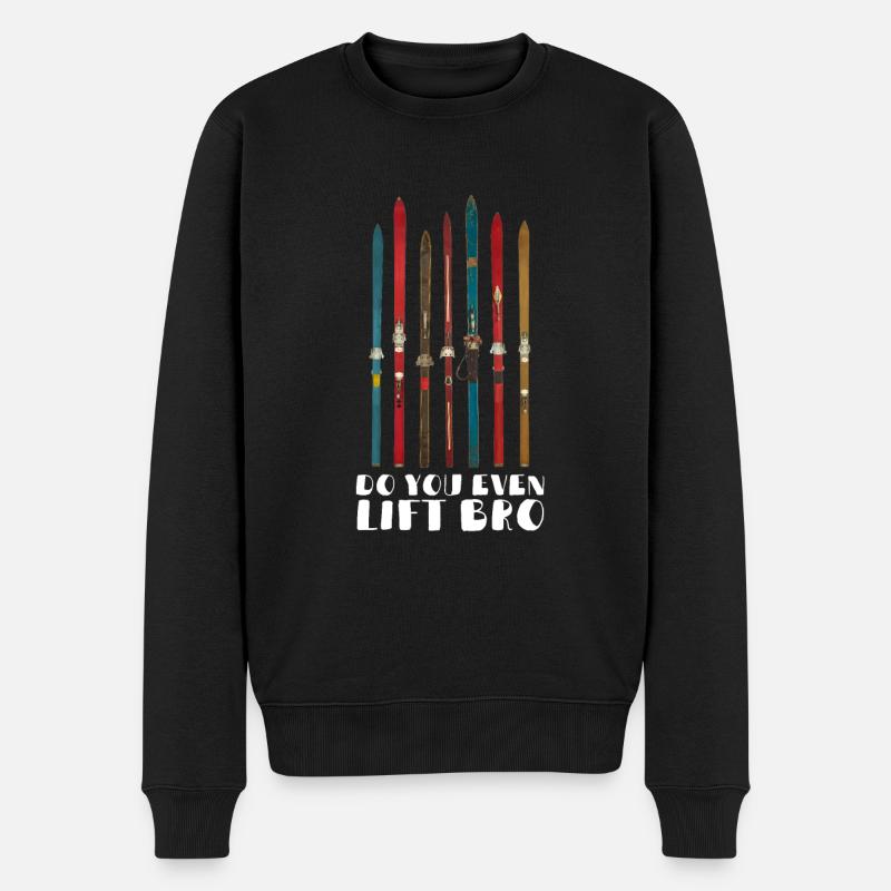 Soulevez-vous même Bro Ski - Pull Premium bio Homme - noir