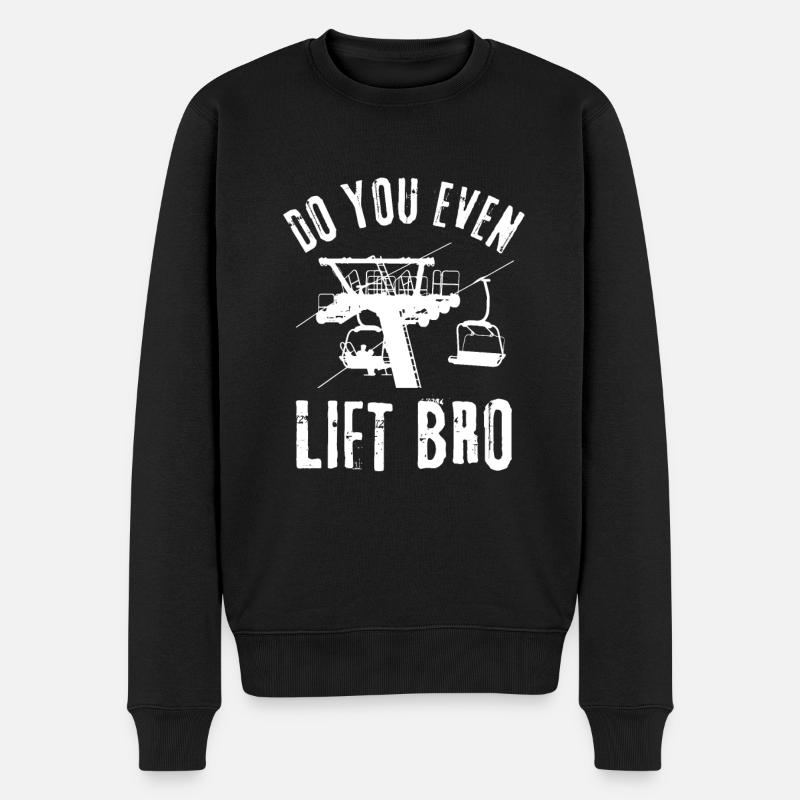 Soulevez-vous même Bro Ski - Pull Premium bio Homme - noir