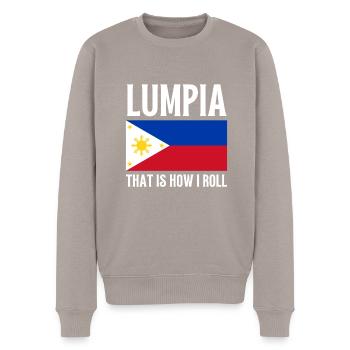 Filipino Pride Pinoy Spring Roll Lumpia Thats How - Men's Premium Organic Jumper - taupe - Front - Nico (187cm)