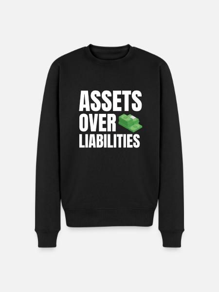 Assets Over Liabilities Entrepreneur Accountant - Men's Premium Organic Jumper - black