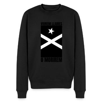 Bandera Independentista Catalana Estelada Negra - Männer Premium Bio Pullover - Schwarz - Vorne - Nico (187cm)
