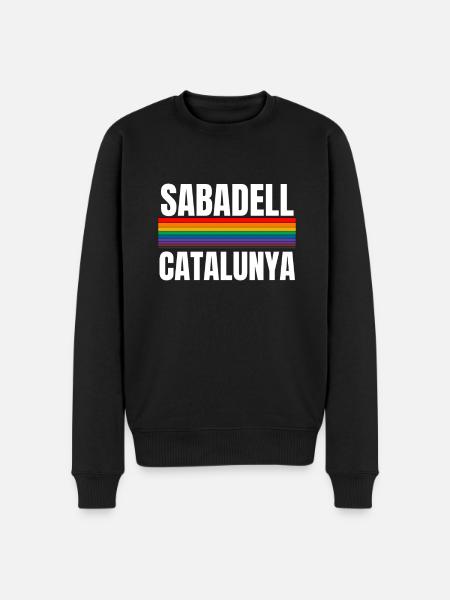 Bandera Independentista Catalana Estelada Negra - Økologisk premium-sweatshirt til mænd - sort