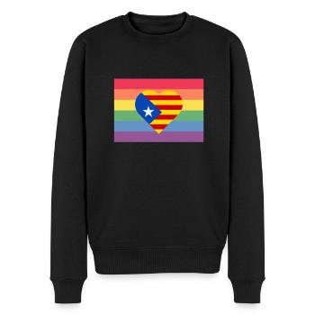 Bandera Independentista Catalana Estelada Negra - Männer Premium Bio Pullover - Schwarz - Vorne - Nico (187cm)