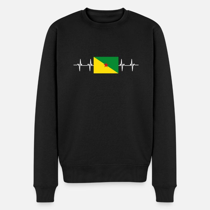 France French Guiana - Männer Premium Bio Pullover - Schwarz