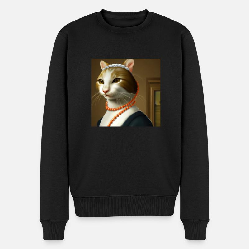 Histoire de l’art du chat - Pull Premium bio Homme - noir